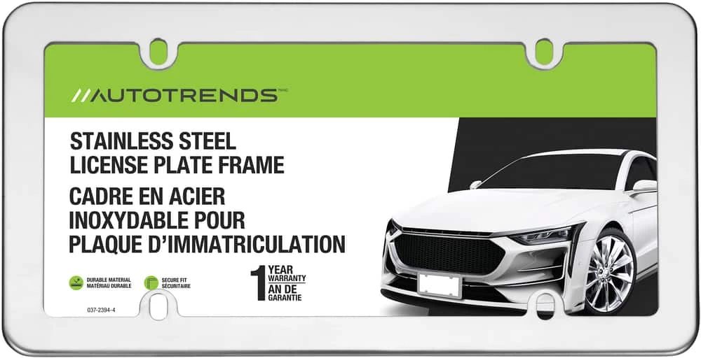 AutoTrends Auto Trends Stainless Steel License Plate Frame 3 AutoTrends Auto Trends Stainless Steel License Plate Frame