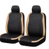 AutoTrends 2-Tone Faux Leather Seat Cover, Tan & Black -AutoTrends Shop autotrends 2 tone seat cover black beige dae2625e bb02 42ea 82a6 36289235858e