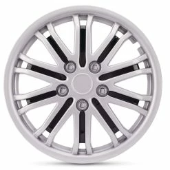 AutoTrends 88-0128SE Wheel Cover, Silver/Black, 18-in, 4-pk