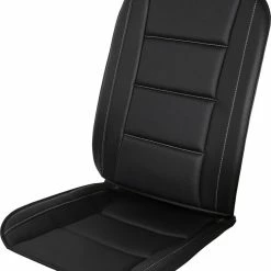 AutoTrends All-Season Sleek Perforated Faux Leather Full Back Cushion