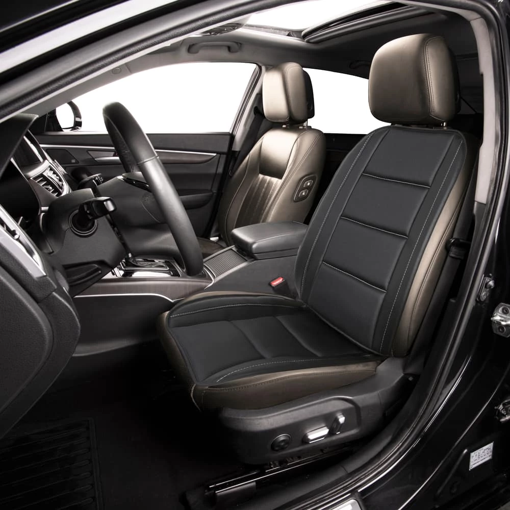 AutoTrends All-Season Sleek Perforated Faux Leather Full Back Cushion 4 AutoTrends All-Season Sleek Perforated Faux Leather Full Back Cushion - Image 2