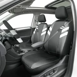 AutoTrends White Stripe Athletic Seat Cover & Steering Wheel Set 8 AutoTrends White Stripe Athletic Seat Cover & Steering Wheel Set -AutoTrends Shop autotrends black and white stripe athletic comfort kit 5pc 58fe71c8 5efd 45c9 aead 7ec91cabd399