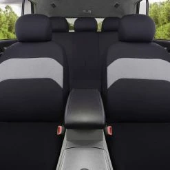 AutoTrends Seat Cover Set For Back Bench Seat, Black & Grey -AutoTrends Shop autotrends black grey seat cover kit 35e62543 cf30 44f4 9116 f9ba3bfd501e
