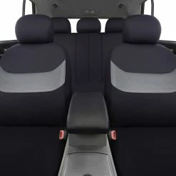 AutoTrends Seat Cover Set For Back Bench Seat, Black & Grey -AutoTrends Shop autotrends black grey seat cover kit 47652ebe f776 4a62 b316 d3284cf23754