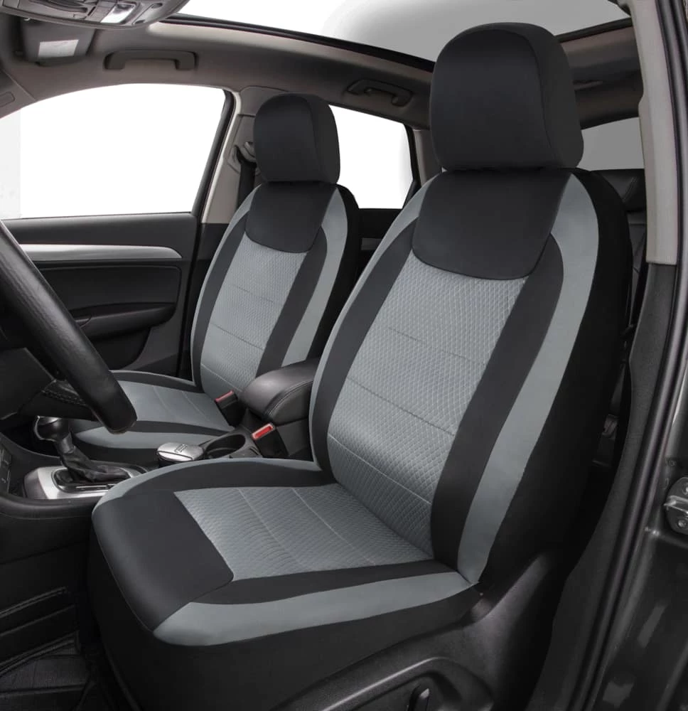 AutoTrends Wetsuit Water Resistant Seat Protector, Black & Grey, 2-pk 4 AutoTrends Wetsuit Water Resistant Seat Protector, Black & Grey, 2-pk - Image 2