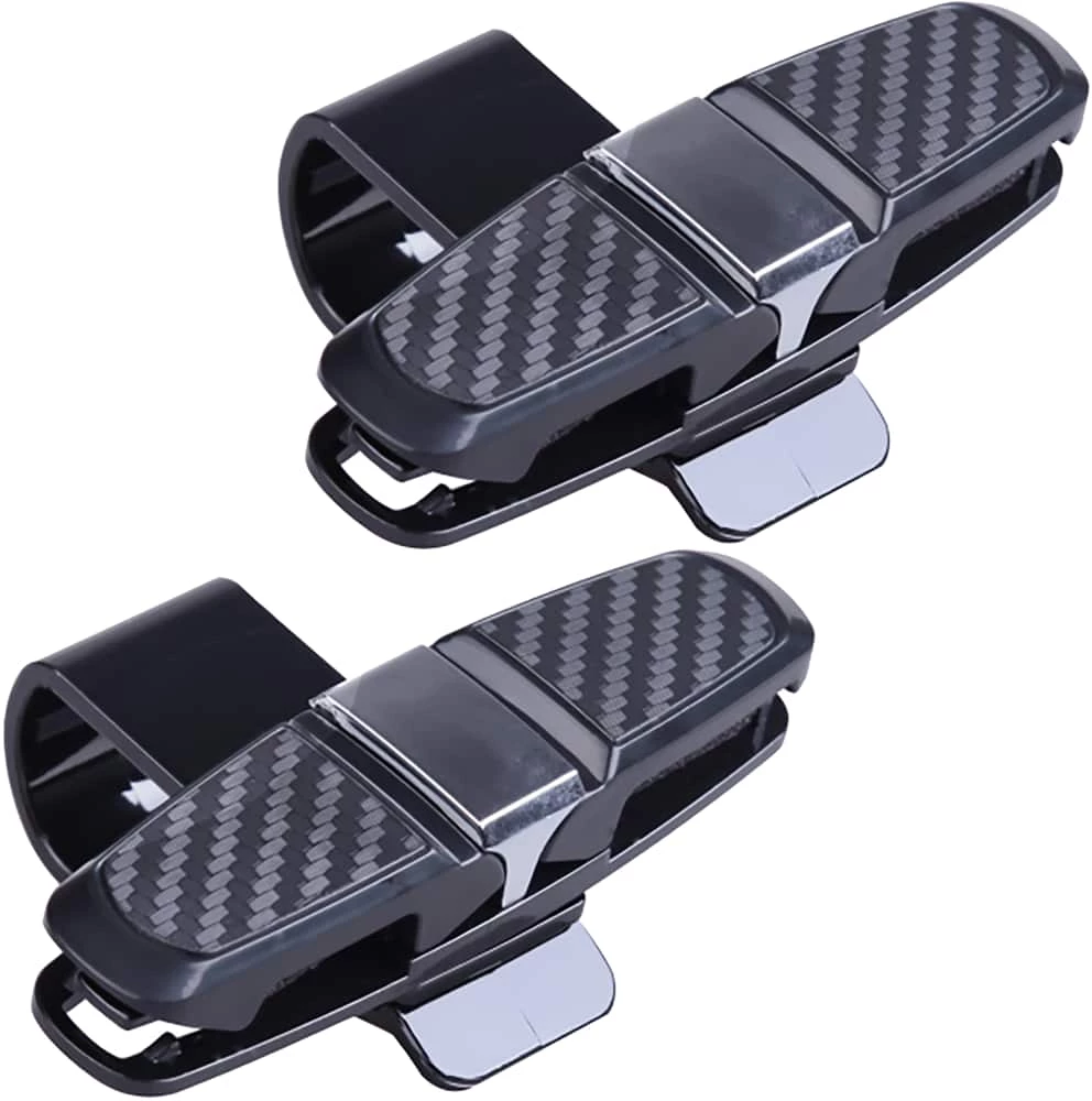 AutoTrends Carbon Fibre Glasses Clip, 2-pk 6 AutoTrends Carbon Fibre Glasses Clip, 2-pk - Image 4