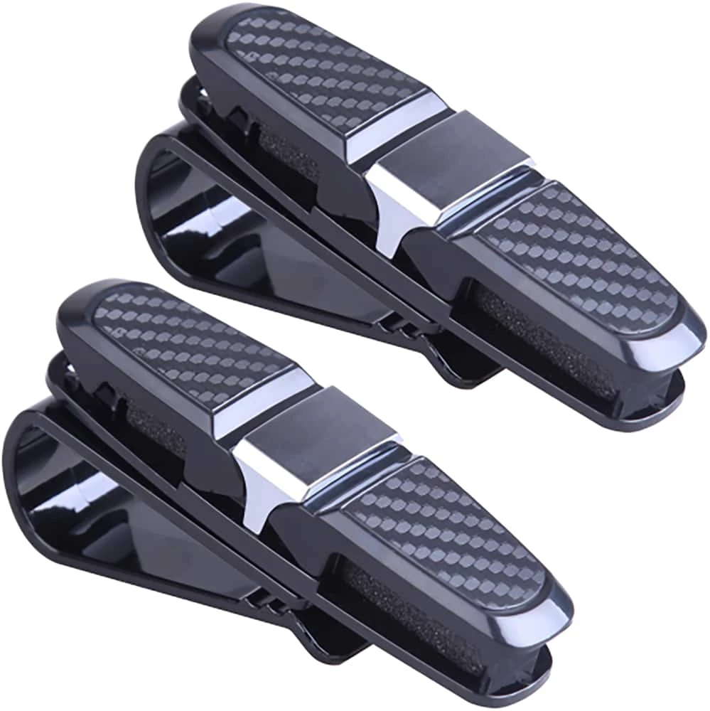 AutoTrends Carbon Fibre Glasses Clip, 2-pk 5 AutoTrends Carbon Fibre Glasses Clip, 2-pk - Image 3