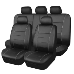 AutoTrends Faux Leather Complete Seat Cover Set For Back Bench Seat, Black -AutoTrends Shop autotrends complete seat cover kit black 22e8f1d3 4aba 4c80 806a 14d5e477ca7c