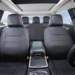 AutoTrends Faux Leather Complete Seat Cover Set For Back Bench Seat, Black -AutoTrends Shop autotrends complete seat cover kit black b8108840 7fa9 4b94 a35d 85ebb9d064fc