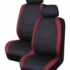 AutoTrends Low Back Faux Leather Seat Cover, 2-pk
