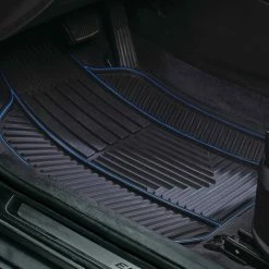 AutoTrends Floor Mat With Blue Piping, 2-pk -AutoTrends Shop autotrends floor mat with piping 2 piece 04978c0d 4237 4303 a1c9 0bb3e5ea193a