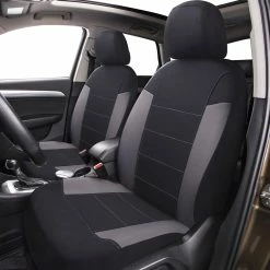 AutoTrends Low Back Synthetic Leather PVC Seat Cover, Black, 2-pk 19 AutoTrends Low Back Synthetic Leather PVC Seat Cover, Black, 2-pk -AutoTrends Shop autotrends grey accent truck seat cover 2 piece 5cb68e3c c286 43f8 9be4 c52254deb7da
