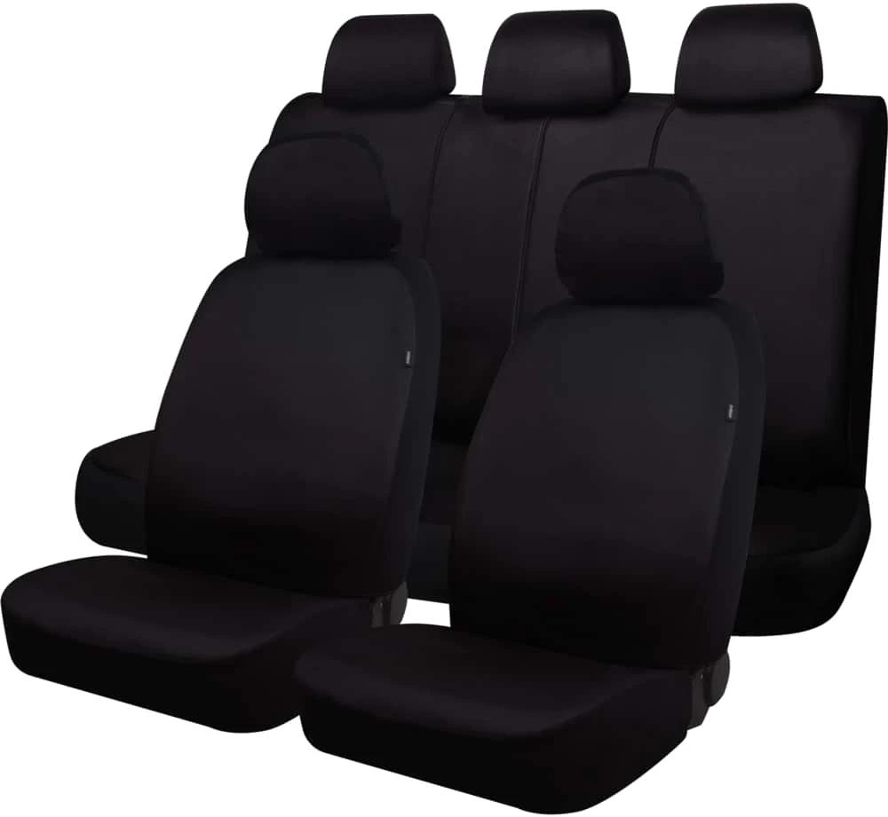 AutoTrends Truck Heavy Duty Seat & Headrest Cover Set For Back Bench Seat, Black 4 AutoTrends Truck Heavy Duty Seat & Headrest Cover Set For Back Bench Seat, Black - Image 2