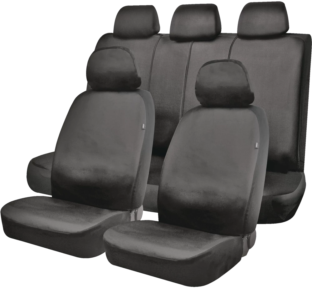 AutoTrends Truck Heavy Duty Seat & Headrest Cover Set For Back Bench Seat, Black 5 AutoTrends Truck Heavy Duty Seat & Headrest Cover Set For Back Bench Seat, Black - Image 3