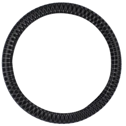 AutoTrends Faux Leather Holographic Steering Wheel Cover, Black