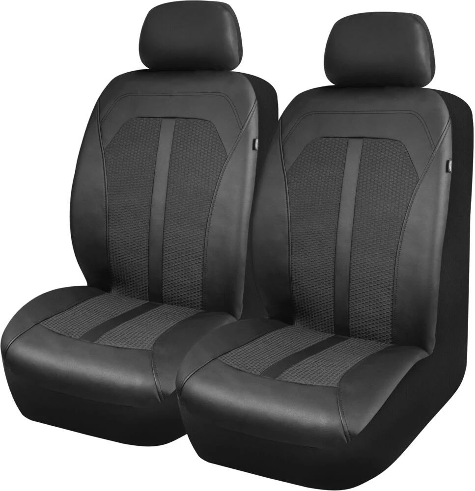 AutoTrends Jacquard Seat Cover, Black, 2-pk 4 AutoTrends Jacquard Seat Cover, Black, 2-pk - Image 2