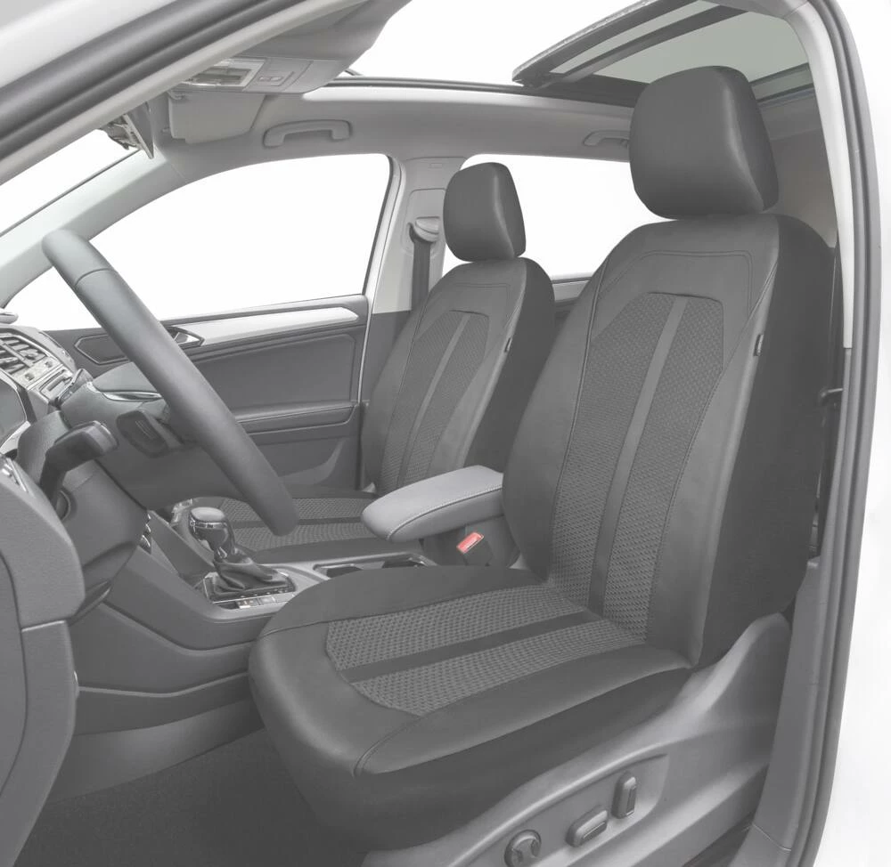 AutoTrends Jacquard Seat Cover, Black, 2-pk 5 AutoTrends Jacquard Seat Cover, Black, 2-pk - Image 3