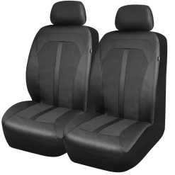 AutoTrends Jacquard Seat Cover, Black, 2-pk