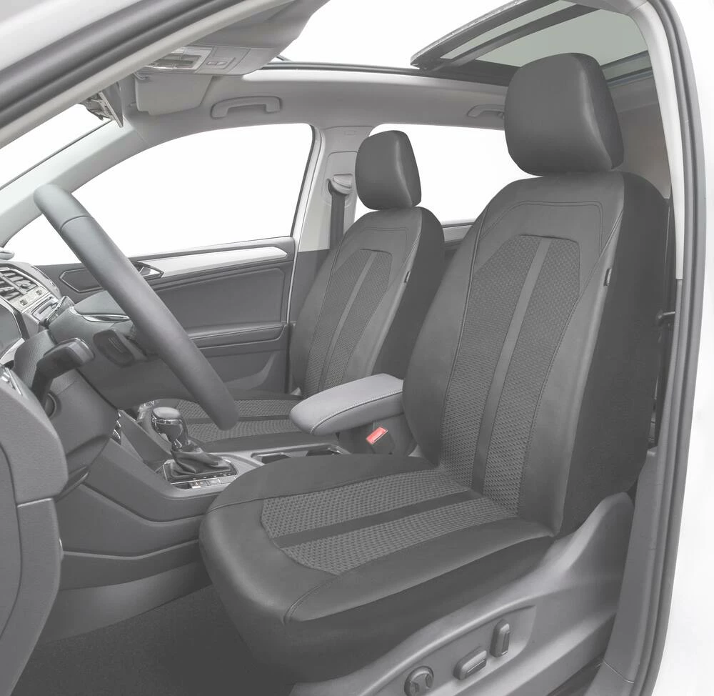 AutoTrends Jacquard Seat Cover, Black, 2-pk 7 AutoTrends Jacquard Seat Cover, Black, 2-pk - Image 5