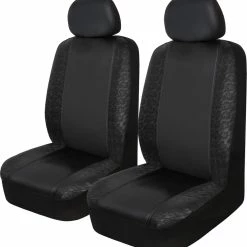 AutoTrends Shop 13 AutoTrends Faux Leather Lace Design Seat Cover, 2-pk