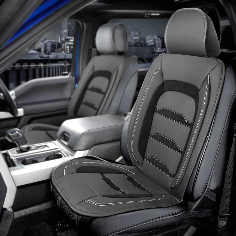 AutoTrends Leather Sporty Full Back Seat Cushion 4 AutoTrends Leather Sporty Full Back Seat Cushion - Image 2