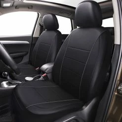 AutoTrends Low Back Synthetic Leather PVC Seat Cover, Black, 2-pk 15 AutoTrends Low Back Synthetic Leather PVC Seat Cover, Black, 2-pk -AutoTrends Shop autotrends leatherette black seat cover 2 piece 2e8070b1 05e0 42ee a0af 4149e3459415