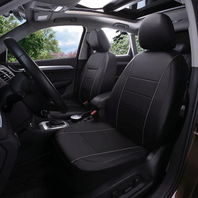 AutoTrends Low Back Synthetic Leather PVC Seat Cover, Black, 2-pk 10 AutoTrends Low Back Synthetic Leather PVC Seat Cover, Black, 2-pk - Image 8