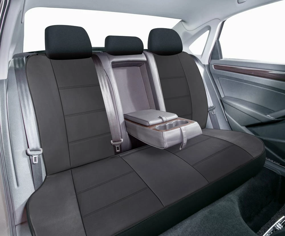 AutoTrends Leatherette Faux Leather Universal Bench Seat Cover 4 AutoTrends Leatherette Faux Leather Universal Bench Seat Cover - Image 2