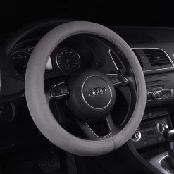 AutoTrends Memory Foam Steering Wheel Cover, Grey -AutoTrends Shop autotrends memory foam wheel cover grey f1f029fa 2549 4248 832c b69f50aa4316