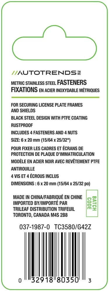 AutoTrends Metric Steel License Plate Fasteners 5 AutoTrends Metric Steel License Plate Fasteners - Image 3