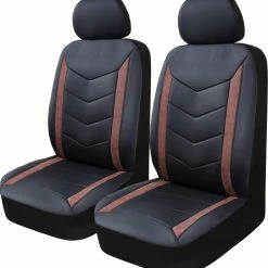 AutoTrends Premium Faux Leather Chevron Seat Cover, 2-pk