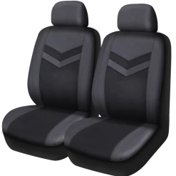 AutoTrends Premium Leatherette Faux Leather Seat Cover, 2-pk