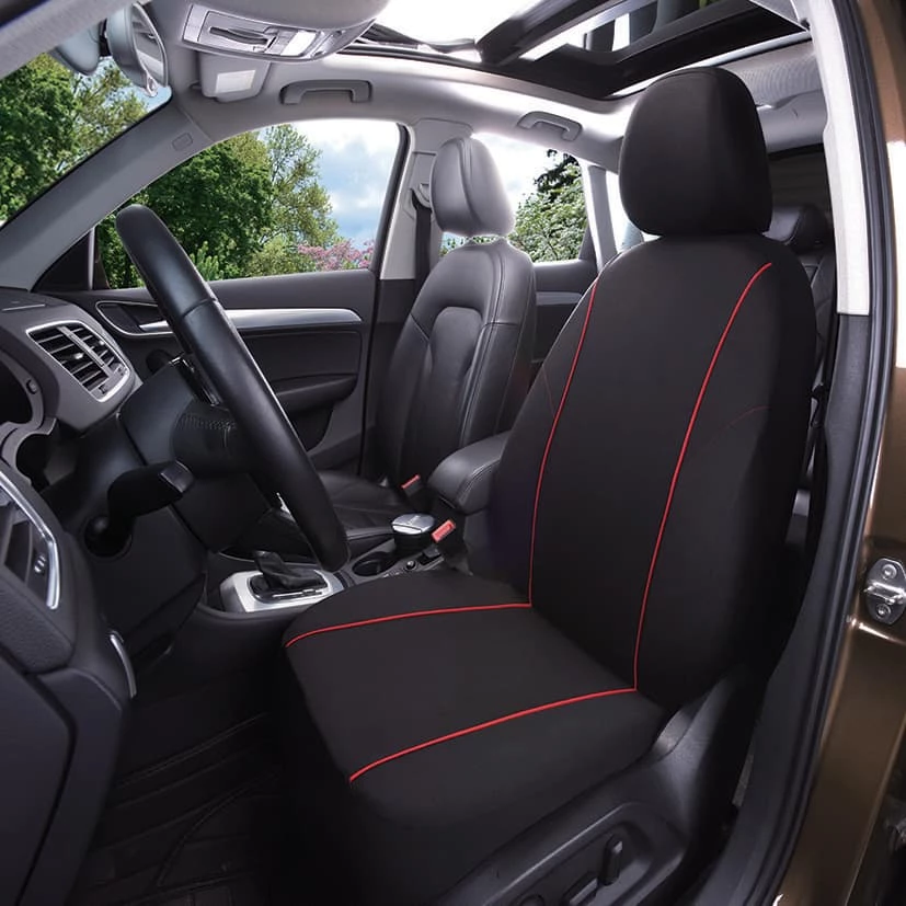 AutoTrends Black With Red Piping Seat Cover 9 AutoTrends Black With Red Piping Seat Cover - Image 7