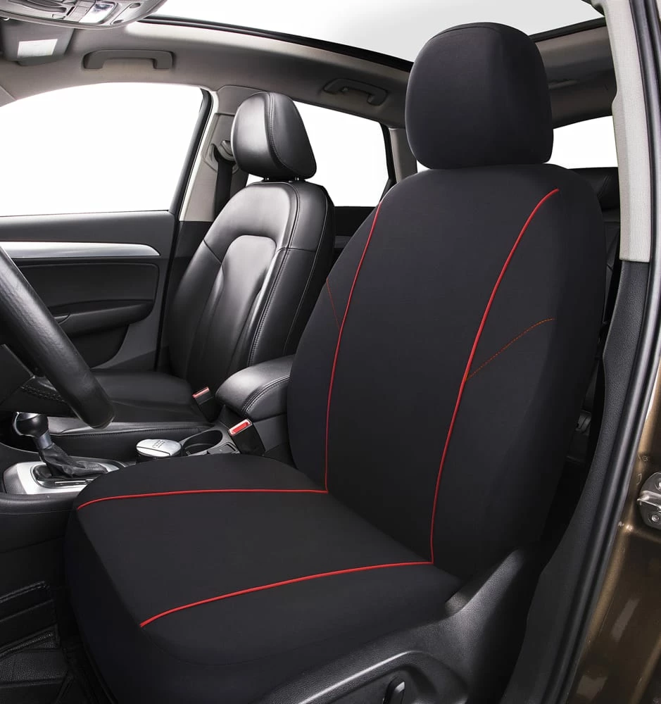AutoTrends Black With Red Piping Seat Cover 8 AutoTrends Black With Red Piping Seat Cover - Image 6