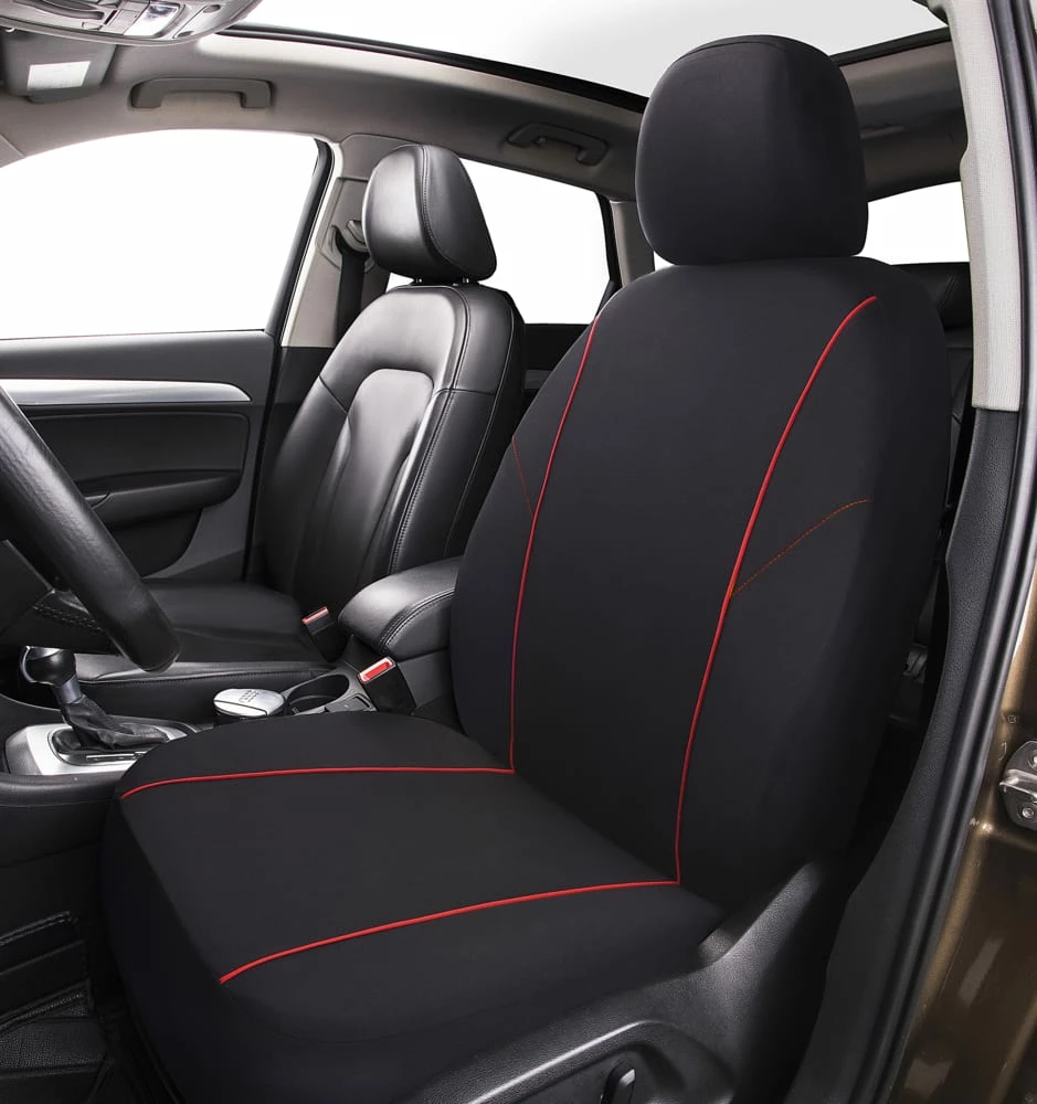 AutoTrends Black With Red Piping Seat Cover 7 AutoTrends Black With Red Piping Seat Cover - Image 5