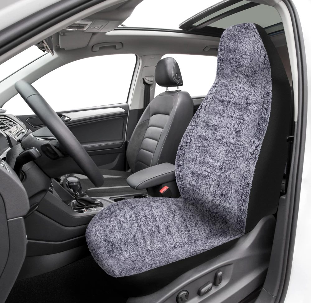 AutoTrends High Back Sherpa Seat Cover, Dark Grey 4 AutoTrends High Back Sherpa Seat Cover, Dark Grey - Image 2