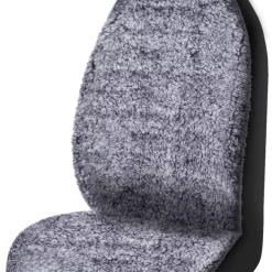 AutoTrends High Back Sherpa Seat Cover, Dark Grey