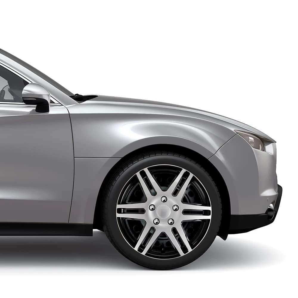 AutoTrends Shaft Wheel Cover, Silver/Black, 17-in, 4-pk 5 AutoTrends Shaft Wheel Cover, Silver/Black, 17-in, 4-pk - Image 3