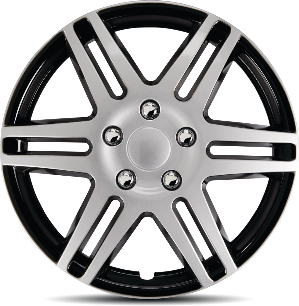 AutoTrends Shaft Wheel Cover, Silver/Black, 17-in, 4-pk 6 AutoTrends Shaft Wheel Cover, Silver/Black, 17-in, 4-pk - Image 4