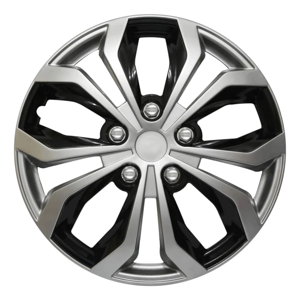 AutoTrends Shaft Wheel Cover, Silver/Black, 18-in, 4-pk 5 AutoTrends Shaft Wheel Cover, Silver/Black, 18-in, 4-pk - Image 3