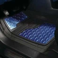 AutoTrends Sporty Vinyl Aluminum Floor Mat, Blue, 4-pk -AutoTrends Shop autotrends sporty floor mat blue 2 piece fa223801 d20f 419d acc2 526b5bac4a3e