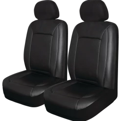 AutoTrends Faux Leather Ultimate Fit Truck Seat Cover, 2-pk