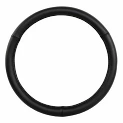 AutoTrends Faux Leather Smooth Truck Steering Wheel Cover, Black
