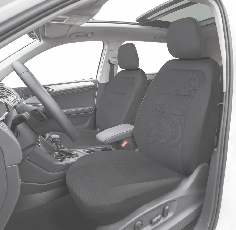 AutoTrends Velour Stripe Seat Cover, Black, 2-pk 4 AutoTrends Velour Stripe Seat Cover, Black, 2-pk - Image 2