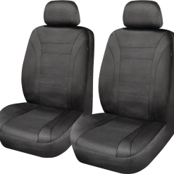 AutoTrends Wetsuit Low Back Water Repellent Front Seat Protectors, Black, 2-pk