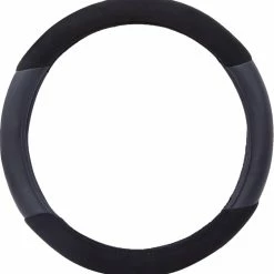 AutoTrends Deluxe Velour Steering Wheel Cover, Black