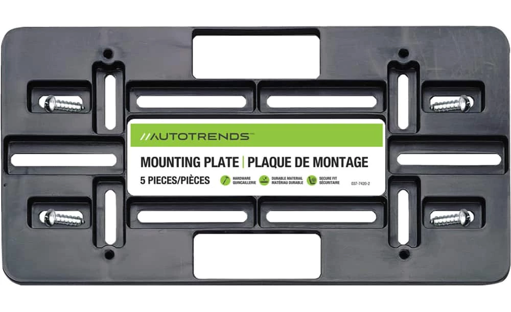 AutoTrends License Mounting Plate, Black 5 AutoTrends License Mounting Plate, Black - Image 3