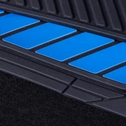 AutoTrends Apex Sport Car Floor Mat, Blue & Black, 4-pk -AutoTrends Shop blue apex sport floor mat 4 piece a214ede5 6677 46a0 ac66 5730bea7271a