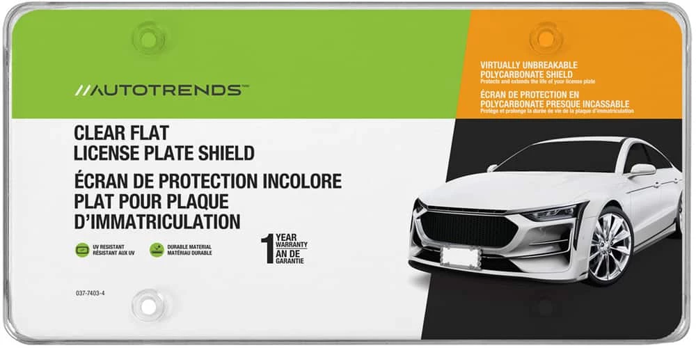 AutoTrends Clear Tuf Flat License Plate Shield 4 AutoTrends Clear Tuf Flat License Plate Shield - Image 2
