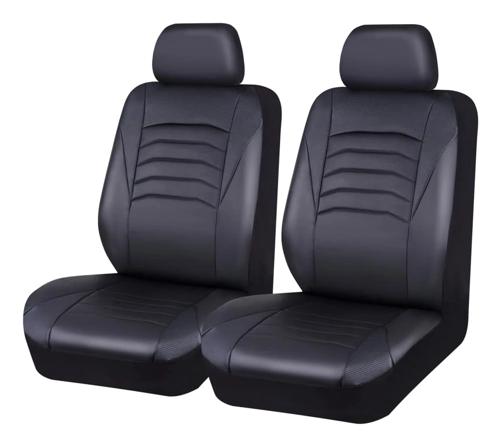 AutoTrends Carbon Fibre Seat Covers, 2-pk 3 AutoTrends Carbon Fibre Seat Covers, 2-pk
